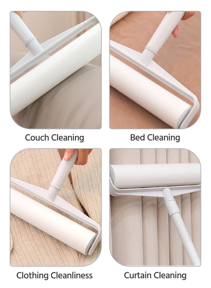 Lint Roller,Large Fluff Roller for Floor Carpet Sofas,Extra Sticky Pet Fur Roller Refill 6-Pack,360 Sheets(24cm/9.5inch) - Image 4